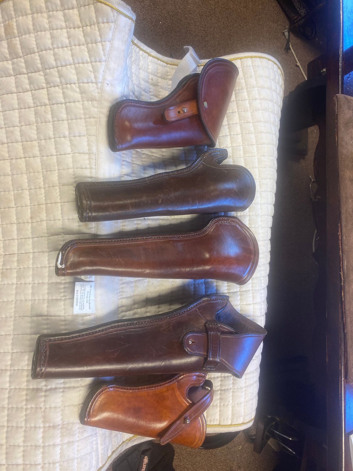 Stock of gun holsters 357 and 44 colt