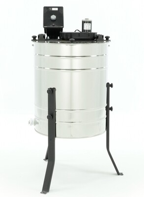 3-Waben Diagonal Honigschleuder mit Handantrieb, Ø500, Universalkorb – BASIC LINE