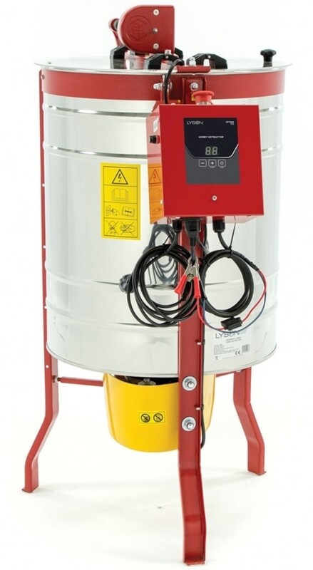 3- Waben Diagonal Honigschleuder Universal mit Hand und Elektrischem Antrieb 12V/230, Ø500MM - CLASSIC LINE