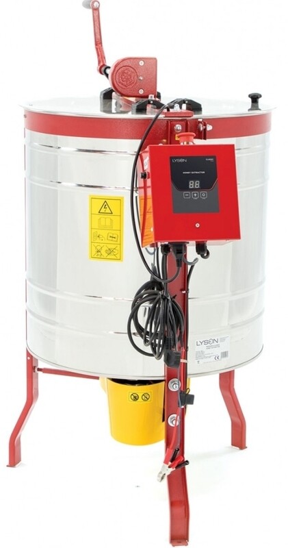 4- Waben Diagonal Honigschleuder Universal mit Hand und Elektrischem Antrieb 12V/230, Ø600MM - CLASSIC LINE