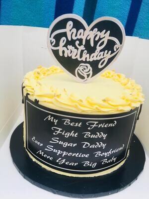 8&quot; buttercream cake