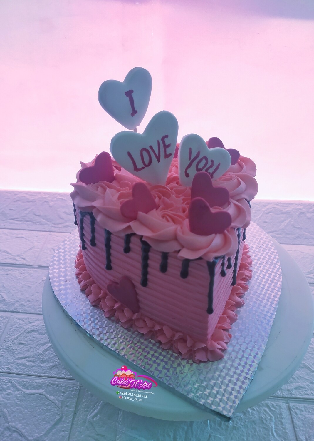 Val cake plus card and wine