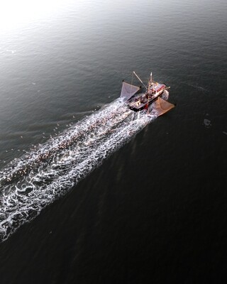 Vissersboot op de Wadddenzee