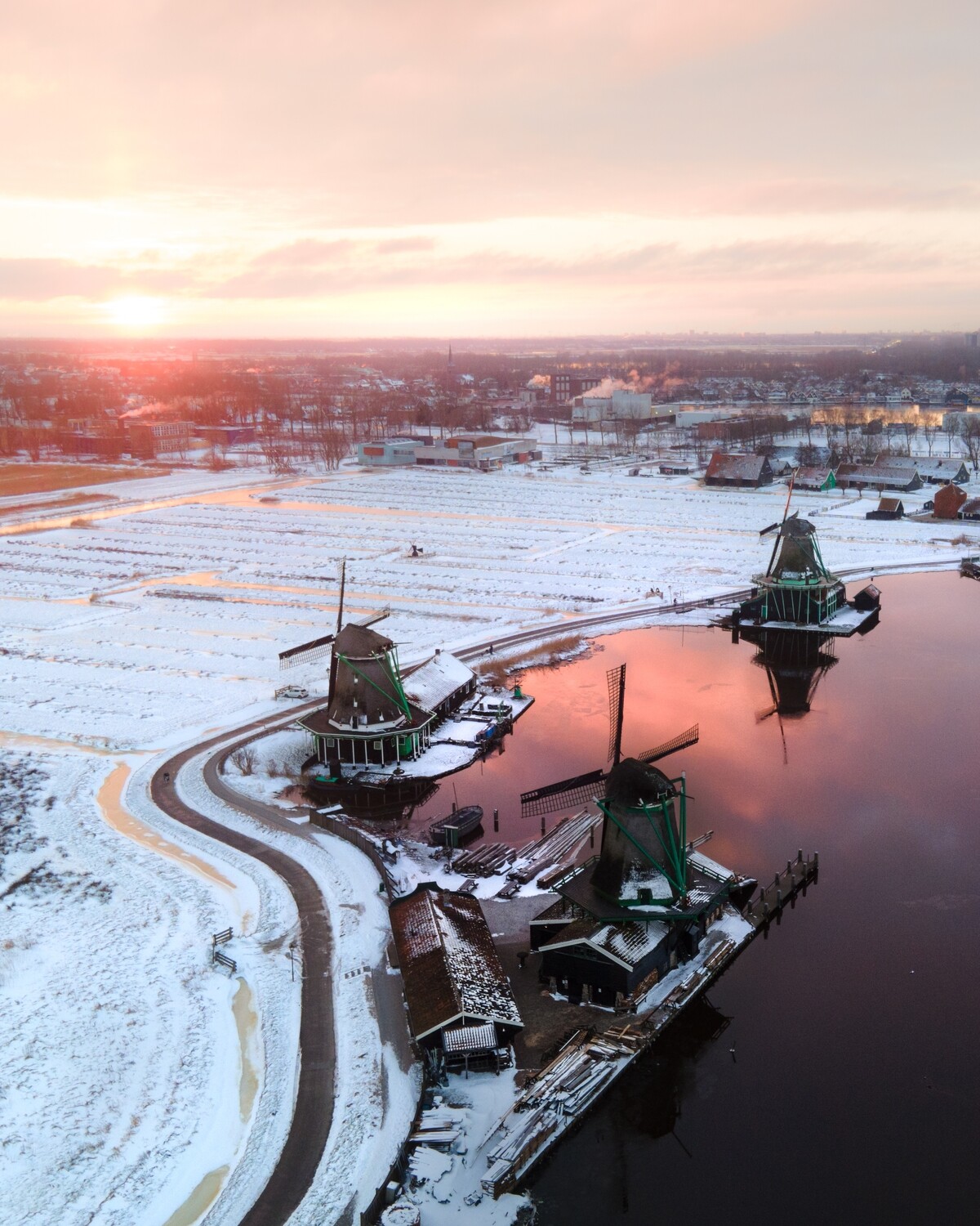 Zaanse schans in de winter 2