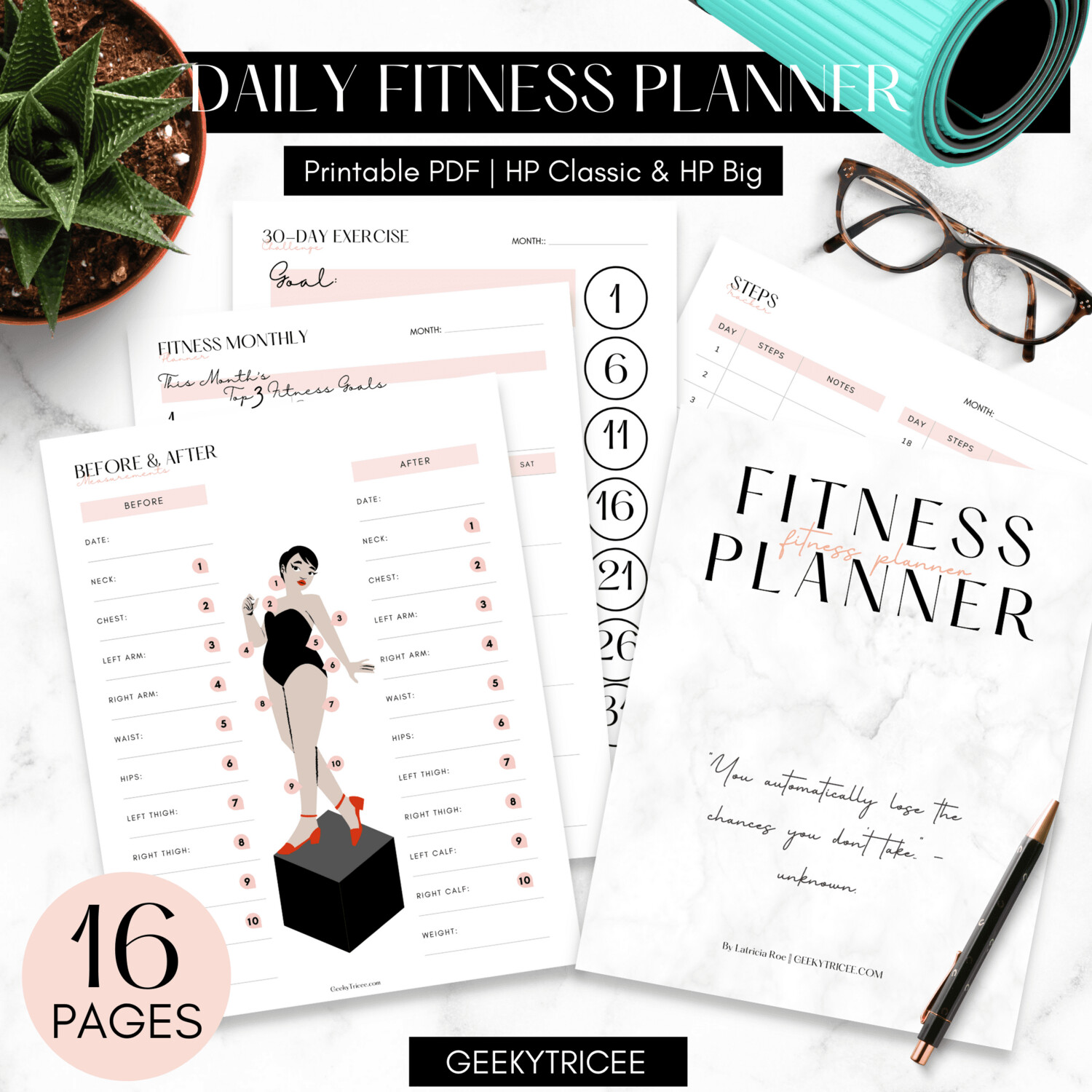 Daily Fitness Planner | HP Classic & Big
