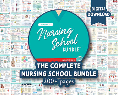The Complete Nursing School Bundle™ | 200+ Pages | Digital Download