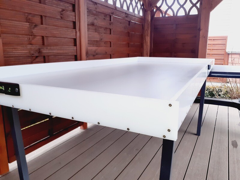 Epoxy Table Mold 7 ft - 84&quot; x 39&quot; - 214 cm x 100 cm HDPE Resin Casting Resinator