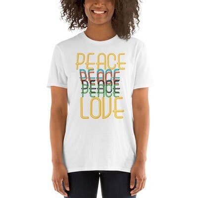 Peace and Love Short-Sleeve Unisex T-Shirt