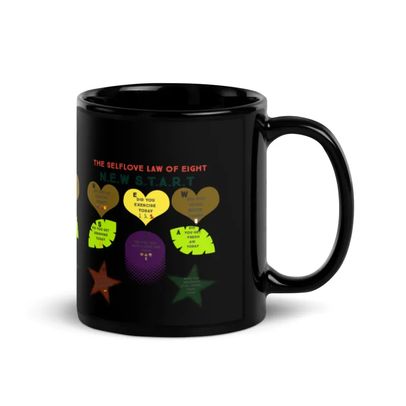 Black Glossy Mug New Start