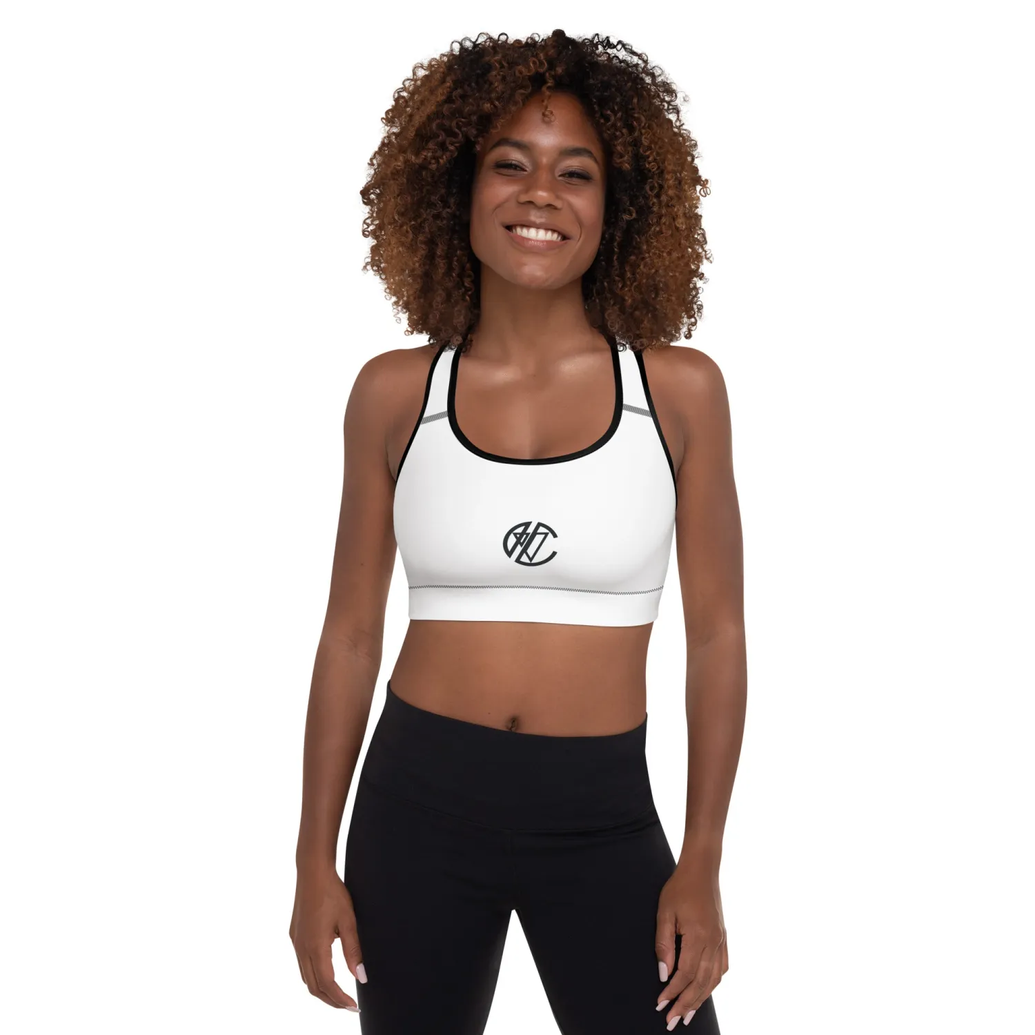 Verona&#39;s Closet black and white Padded Sports Bra