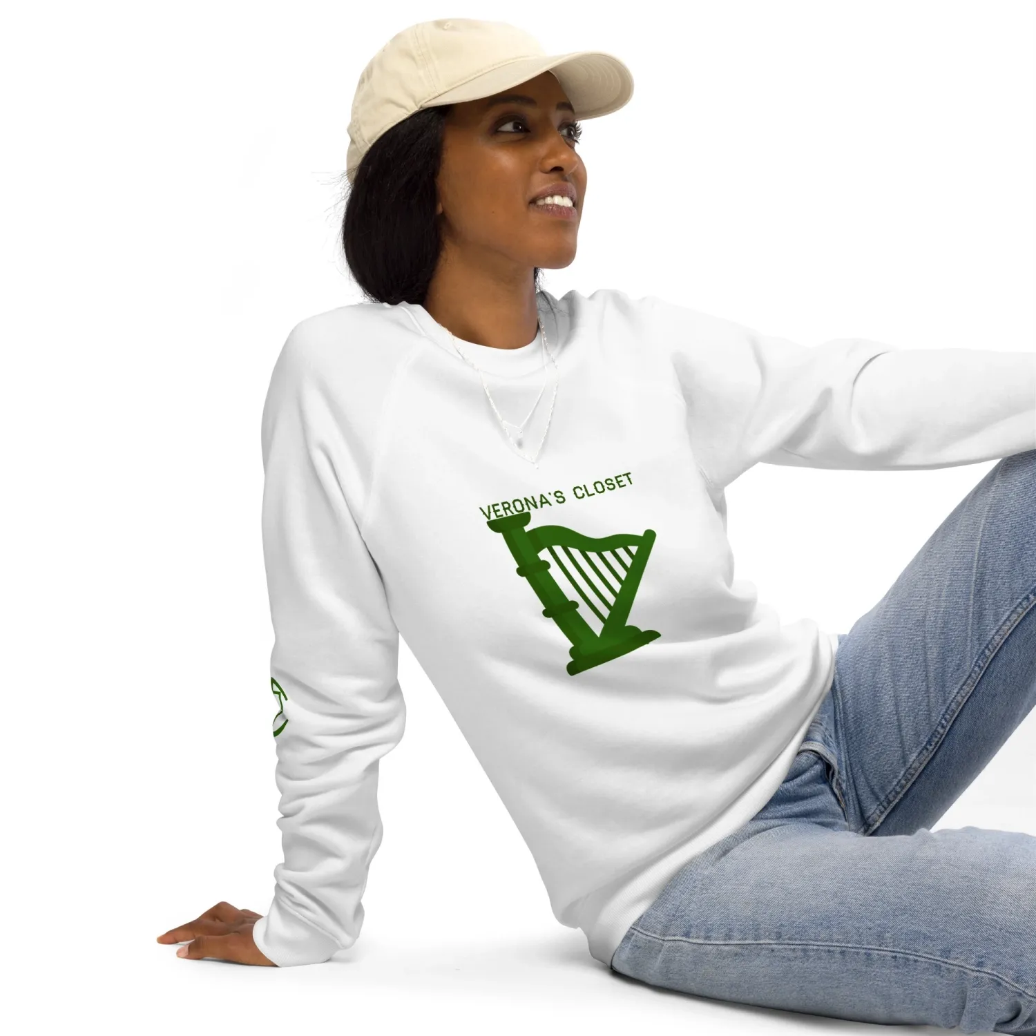 Verona&#39;s Closet Unisex Organic Raglan Sweatshirt