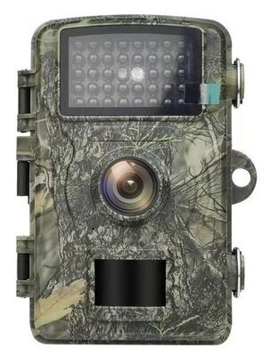 Kleine Wildkamera DL001 mit Bewegungsmelder Nachtsicht 12MP 1080P, IP66 Wasserdicht inkl. Batterien und Speicherkarte