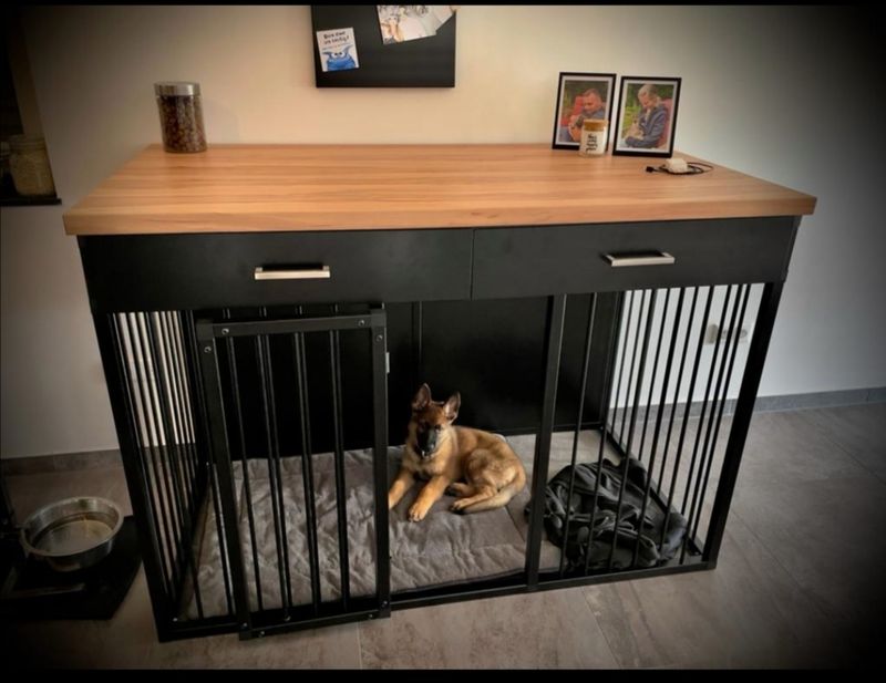 Hundebox als Möbelstück Schrank 1er E2 155x77x87 cm LxTxH