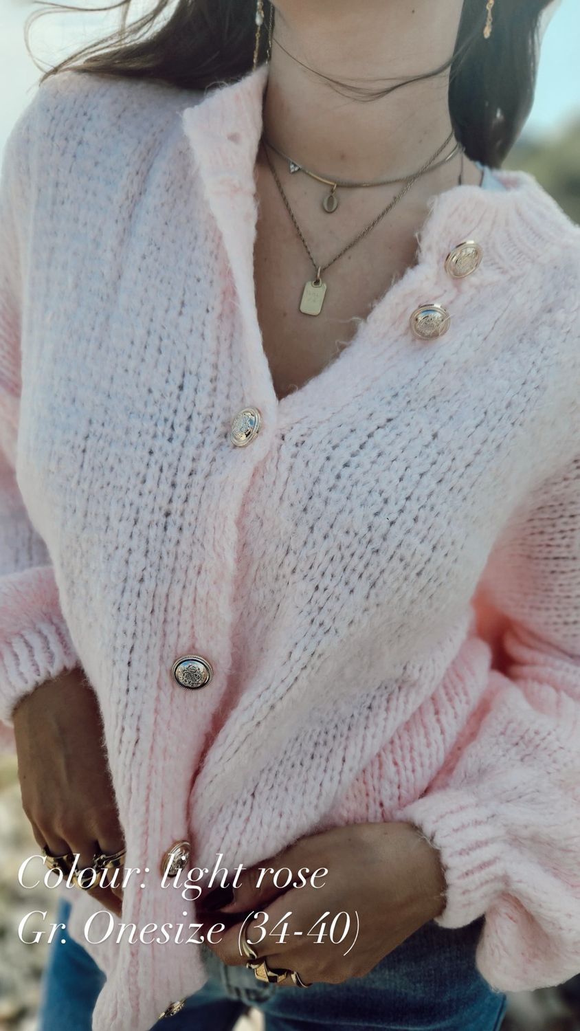 Strickjacke light rose