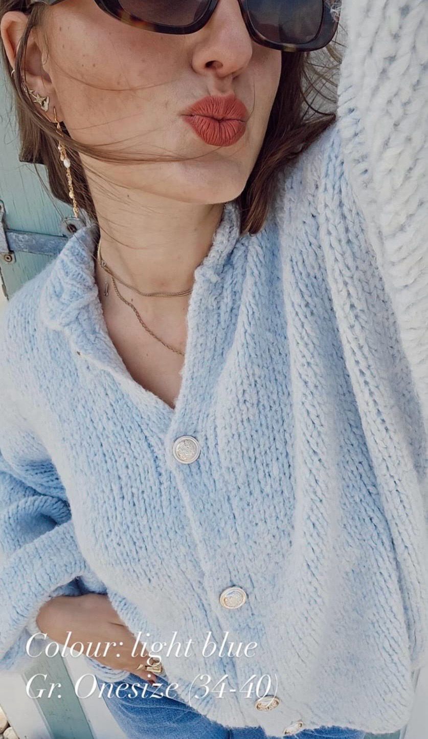 Strickjacke Light Blue