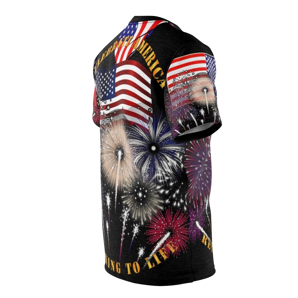 AOP Returning to Life America for Everyone with Kerchief Design FrontBackLeft Right Celebrate America