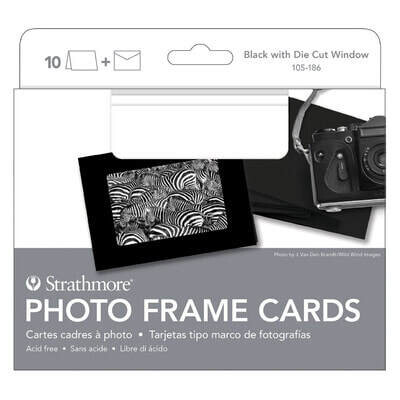 Photo Frame Cards, Black - 5" x 6.875" (10pk)