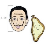 The Unemployed Philosophers Guild Dali and Watch Enamel Pin Set
