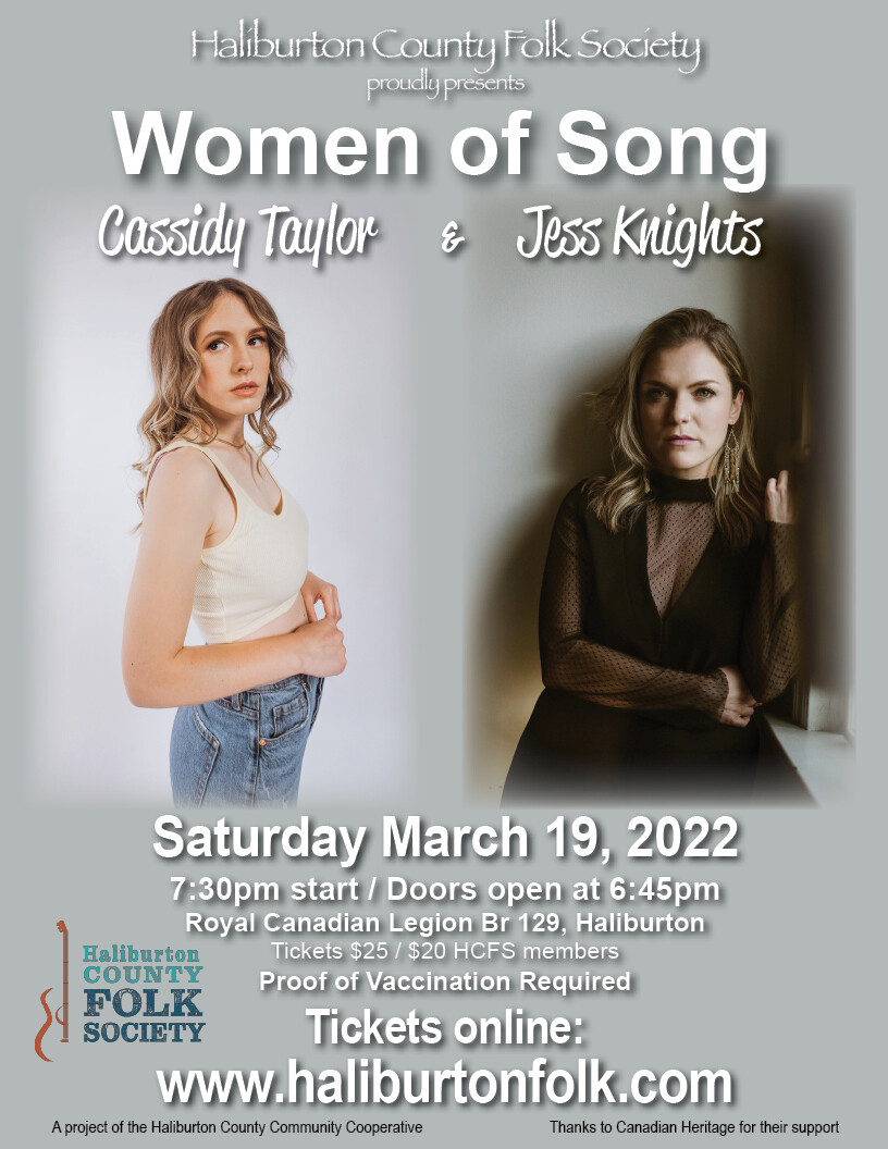 Women of Song featuring Cassidy Taylor & Jess Knights - Sat. Mar. 19