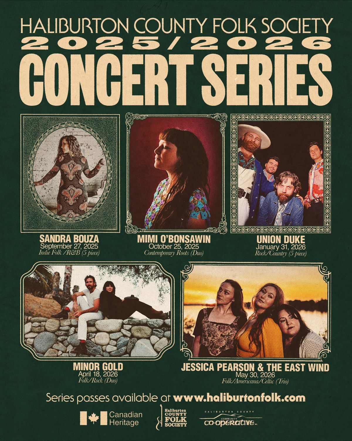 Haliburton County Folk Society 2025/2026 Concert Series Pass