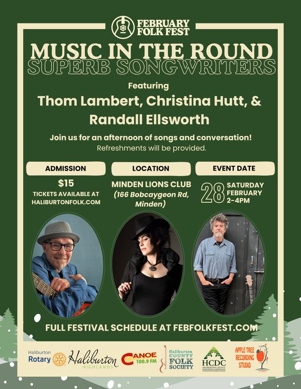 February Folk Fest - Music In The Round - Superb Song-writers - Feb. 28, 2026