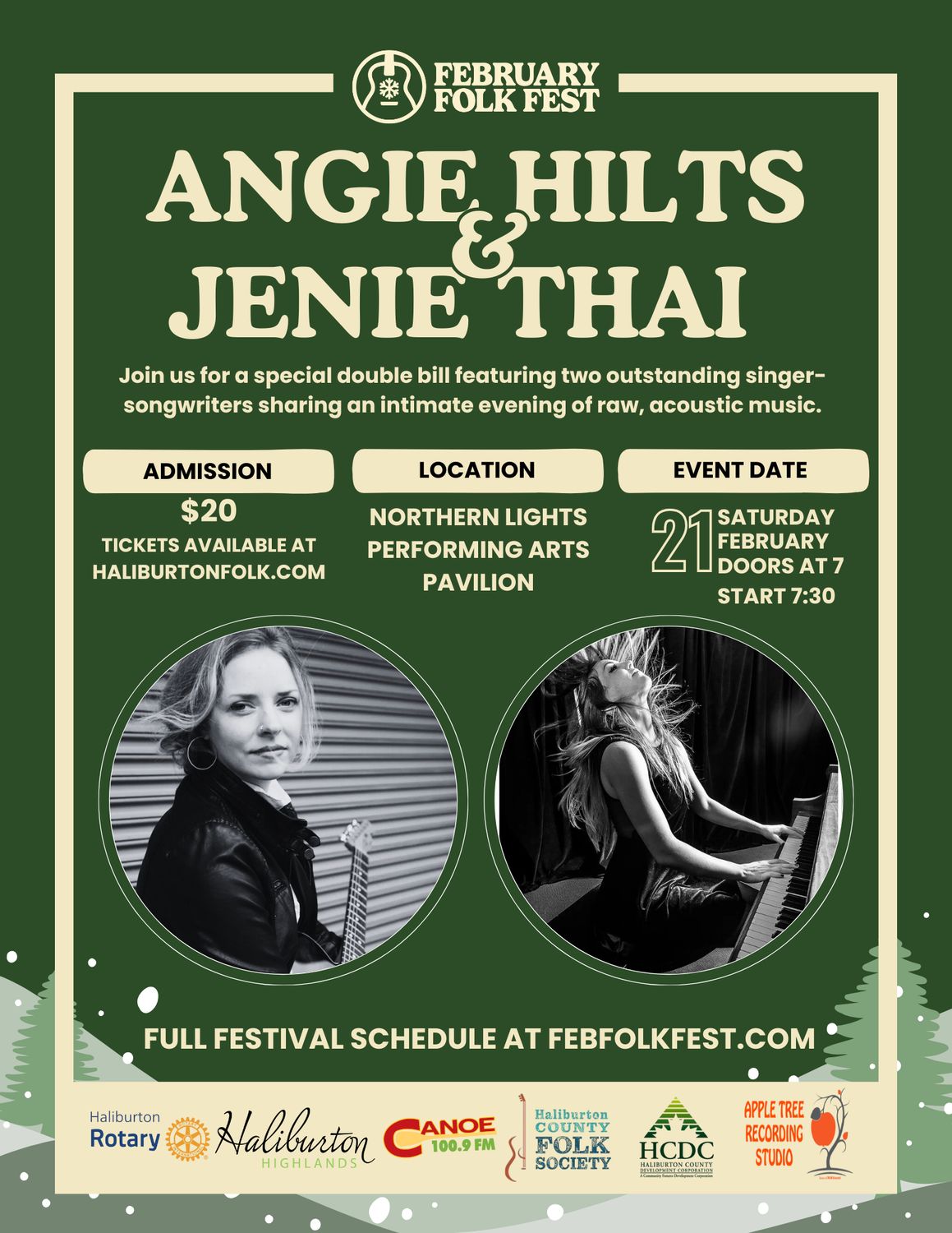 February Folk Fest -Angie Hilts &amp; Jenie Thai Double Bill - Feb. 21, 2026