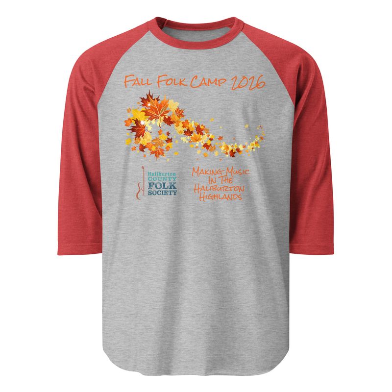 Fall Folk Camp 3/4 sleeve raglan shirt