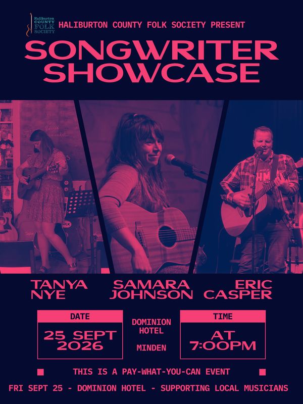 Songwriter Showcase - Live at The Dominion Hotel &amp; Pub - Friday Sept. 25