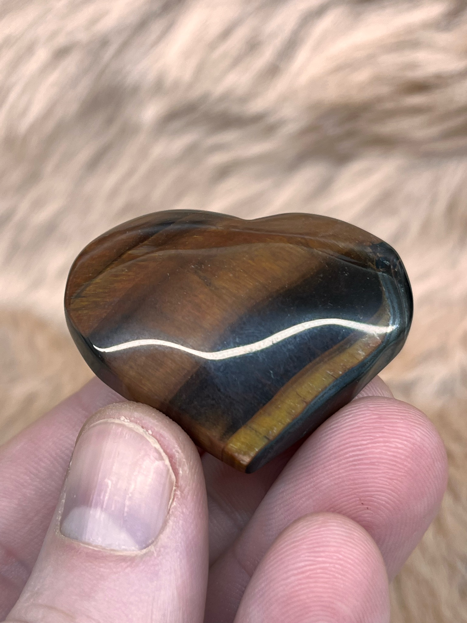 Tijgeroog gebrand hart