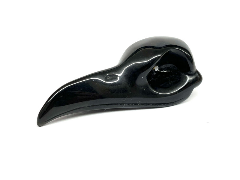 Obsidiaan zwart Ravenschedel