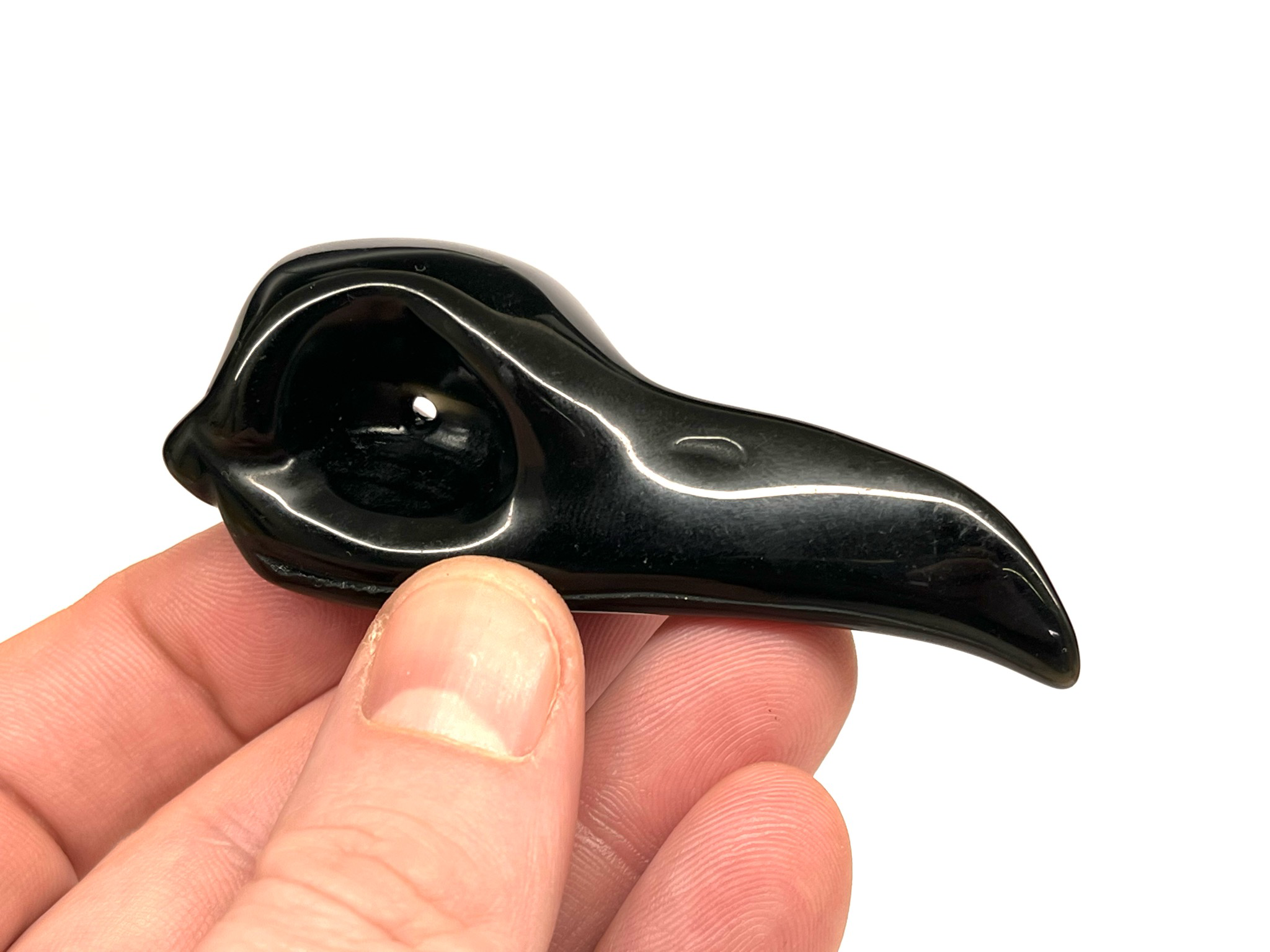 Obsidiaan zwart Ravenschedel