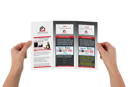 Flyer 3-teilig DIN LANG  - (10.000 Stück)