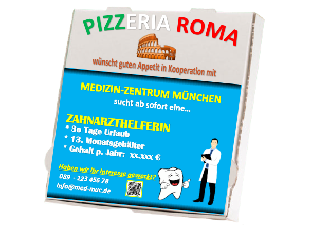 Werbekampagne (4.200 Pizzakartons) - Ø 33 cm - bedruckt in Deutschland 🇩🇪