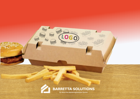 Burger-Pommes-Boxen - 25x13x8 cm (600 Stück)