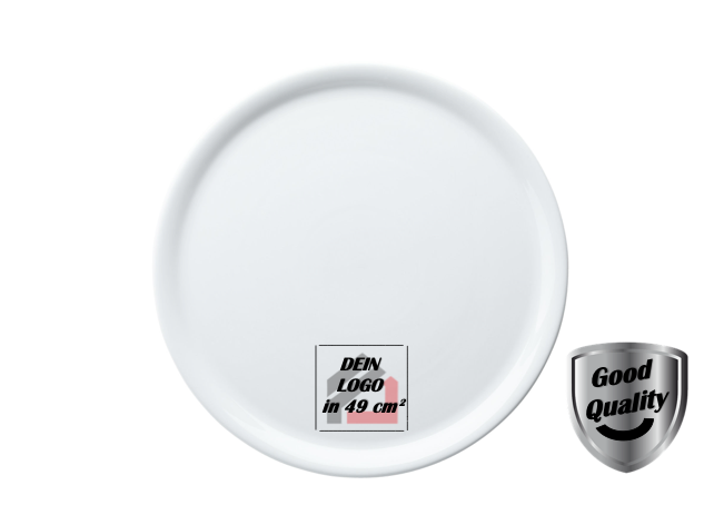 Pizzateller Ø 31 cm mit Logo - (72 Stück)
