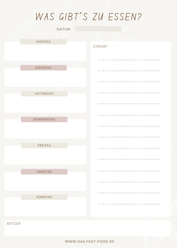 Wochenplan