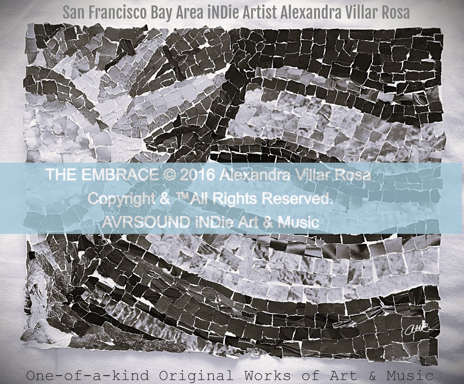 THE EMBRACE-TORN MAGAZINE PAPER MOSAIC 2016-PRINT