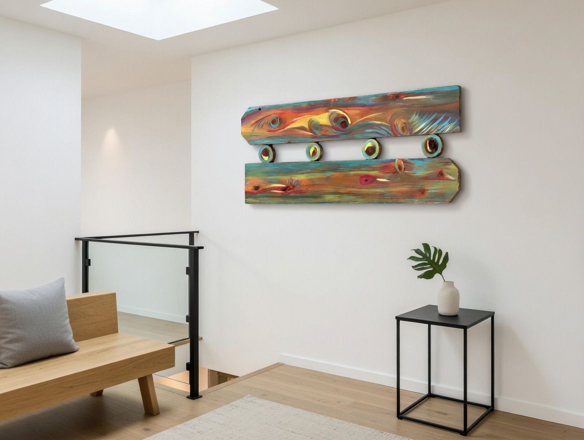 Birds of Paradise'- Oil on Redwood-Soul Connections Design © 2020 by AVR