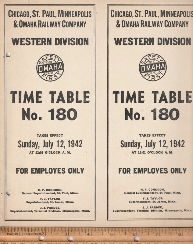 Chicago, St. Paul, Minneapolis & Omaha Western Division 1942