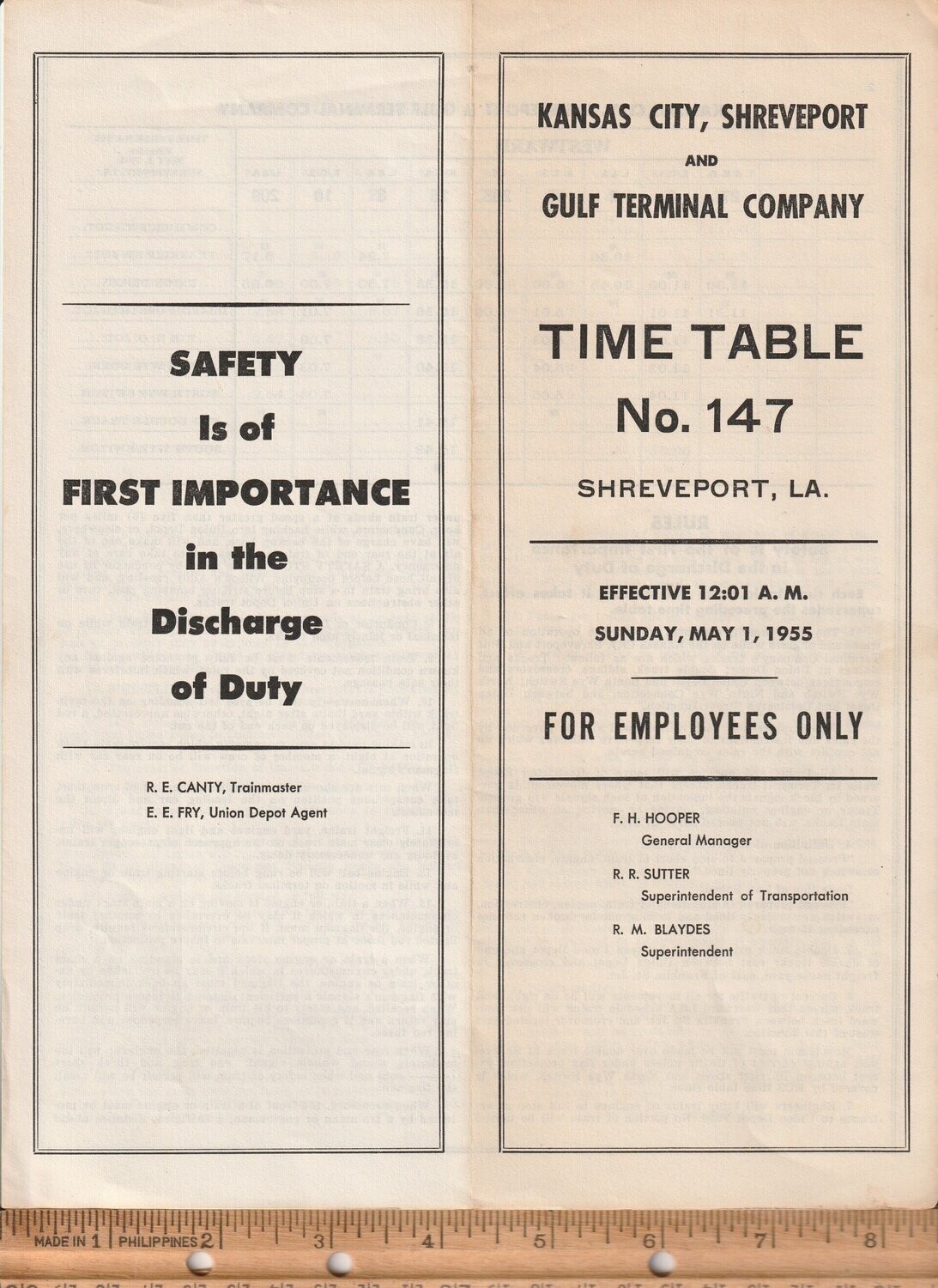 Kansas City, Shreveport and Gulf Terminal Company 1955