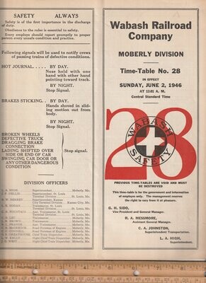 Wabash Moberly Division 1946