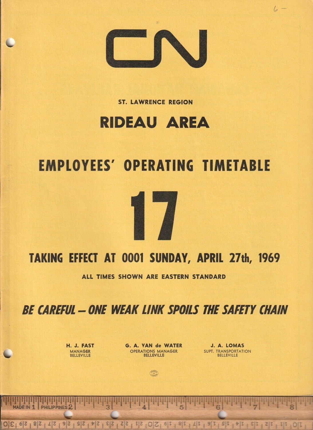 Canadian National Rideau Area 1969