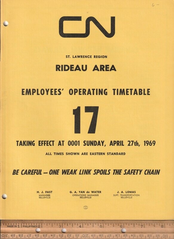 Canadian National Rideau Area 1969