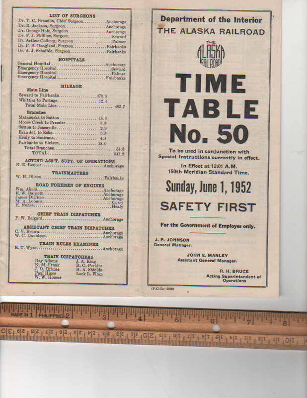 Alaska Railroad 1952