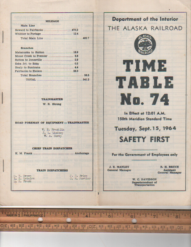Alaska Railroad 1964