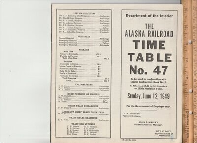 Alaska Railroad 1949