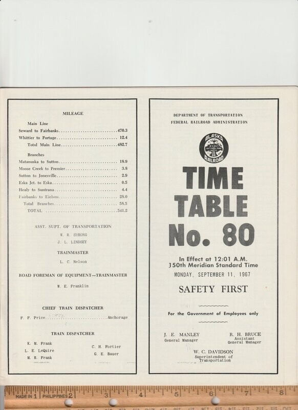 Alaska Railroad 1967