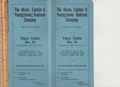 Akron, Canton & Youngstown Railroad 1948