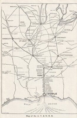 Alabama, Tennessee & Northern RR map 1945