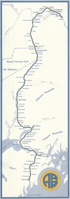 Alaska Railroad map 1984